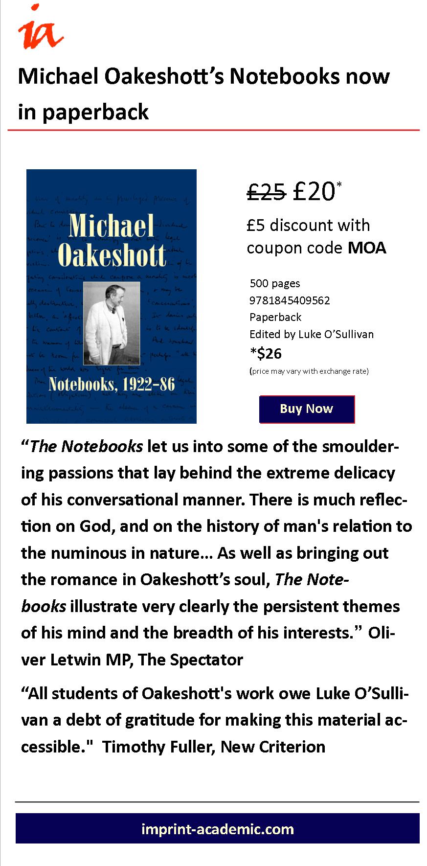Oakeshott Notebooks eflyer